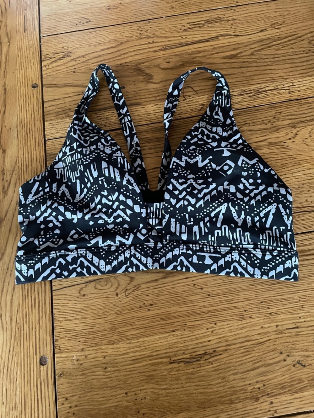 Victoria's Secret Black and White Printed Sports Bralette